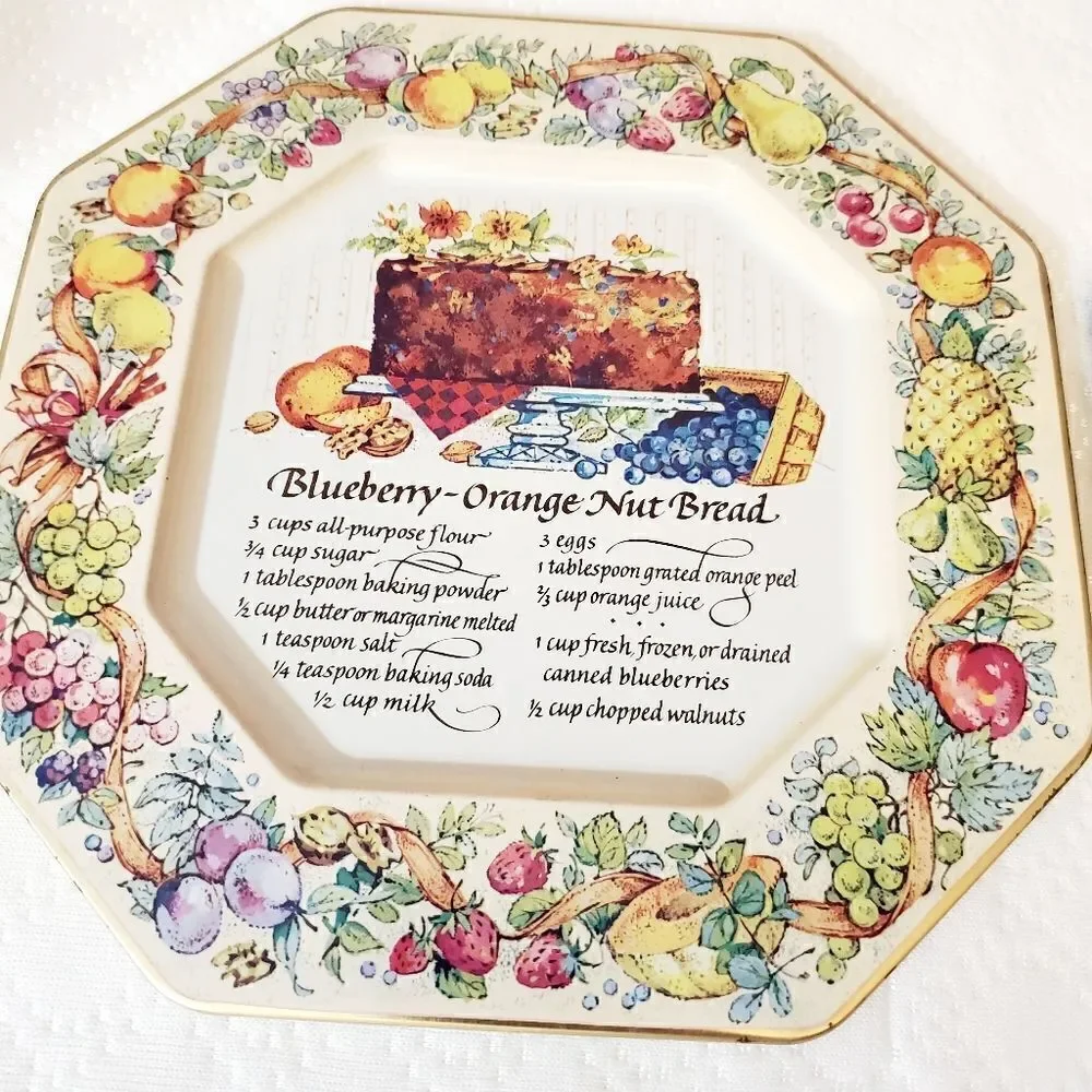 Avon VTG Recipes Tin Platters